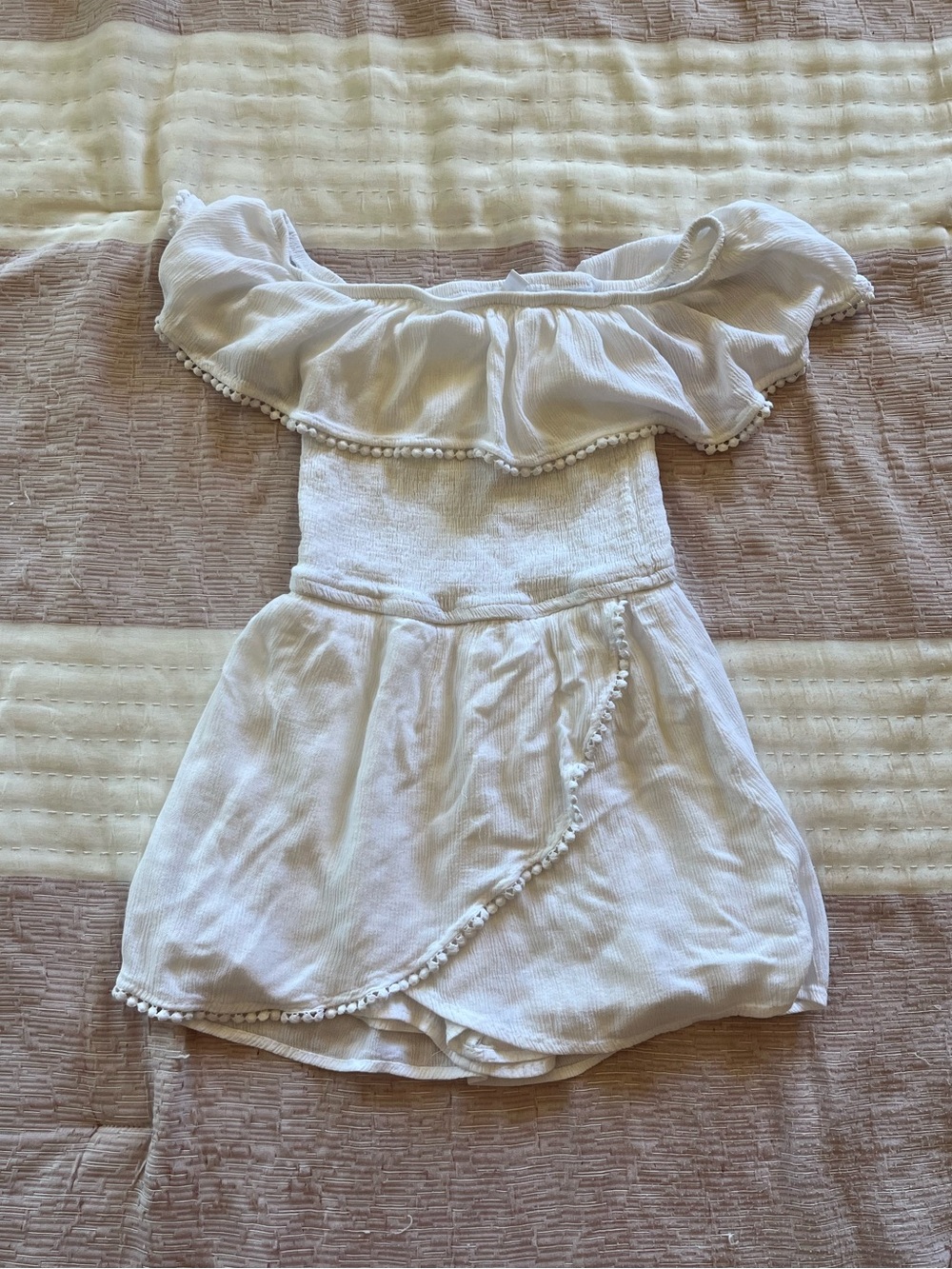Summer J for Justify White Off-Shoulder Romper Women’s S